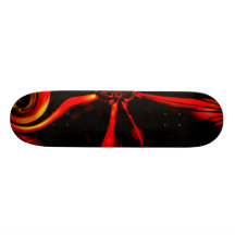 Skateboard Red Swirl