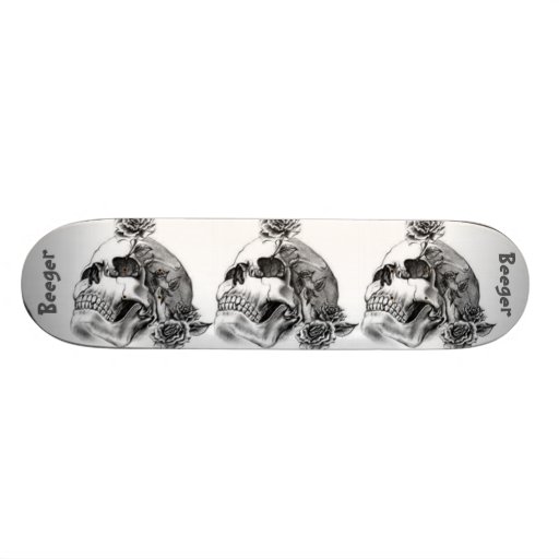 Skateboard - Skulls & Roses