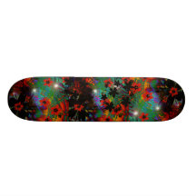 Skateboard Tropical Flowers
