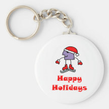 SkateChick Happy Holidays Keychains
