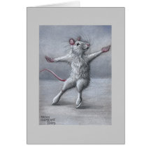 Skating on Ice Rat Card