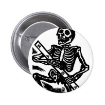 Skeleton, circa 1951 Mexico. Button