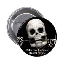 Skeleton flossing button