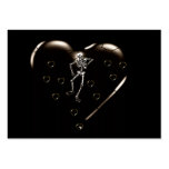 Skeleton Love Hearts Business Card Template