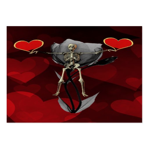 Skeleton Love Valentine Business Card Template