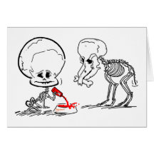 skElEtOn pOuRs TrEaT Greeting Card