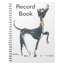 Sketch of a Dog  Record Book Notebook
