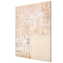 Sketch of Marble Blocks for Statues with Notes Gallery Wrap Canvas