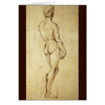 Sketch of Michelangelo's David Statue by Raphael Greeting Cards