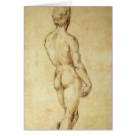 Sketch of Michelangelo's David Statue by Raphael Greeting Cards