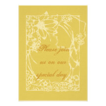 Sketched Elegance Wedding invitation