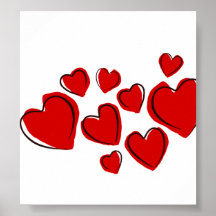 Sketchy Hearts Posters