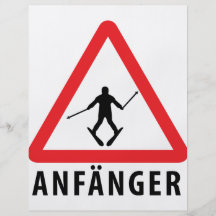 Ski Anfänger Warnschild icon Custom Flyer