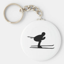 Ski Downhill Key Chain