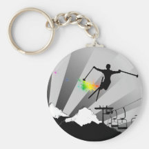 ski powder trail keychains