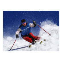 Ski Racing Down the Mountain Custom Announcements