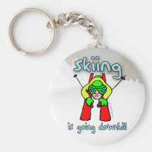 Skiing Keychains