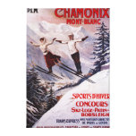 Skiing Promotional Poster Gallery Wrapped Canvas