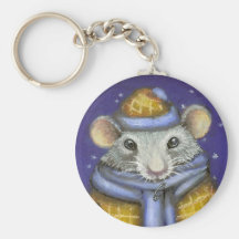 Skiing Rat Key Chain