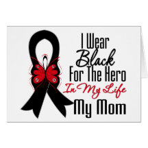 Skin Cancer Ribbon Hero My Mum Card