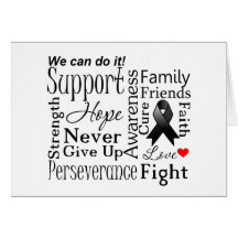 Skin Cancer Supportive Words Greeting Card