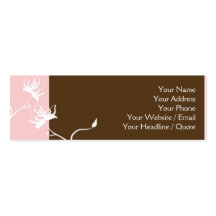 Skinny Mini Modern Chocolate Calling Card Business Card Template