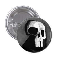 Skull 15-Grey Pinback Buttons