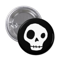 Skull 8 pinback button