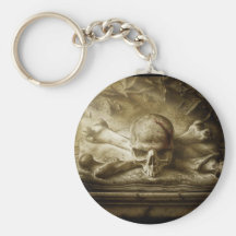 skull and bones keychain