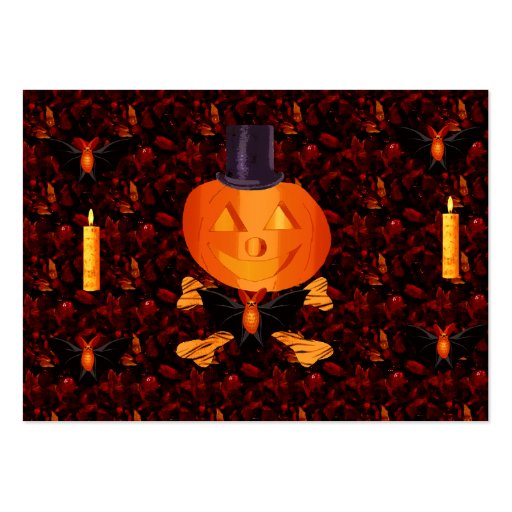 Skull and Bones Pumpkin Business Card