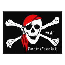 Skull and Cross Bones Custom Invites