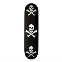 Skull and Crossbones Custom Skate Board
