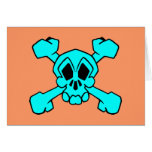 Skull and crossbones greeting cards