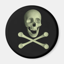 Skull and Crossbones Refrigerator Magnet