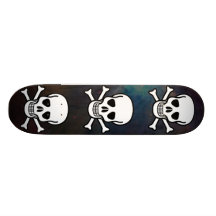 Skull and Crossbones Skate Deck