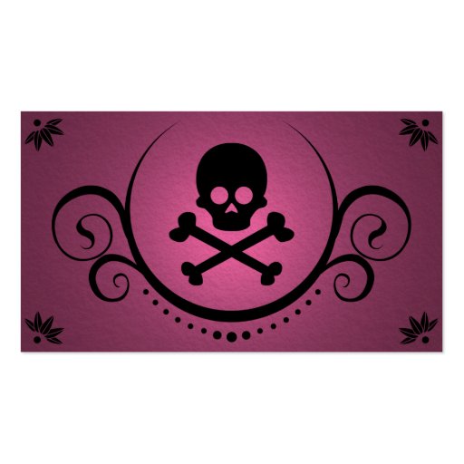 skull and crossbones sophistications business card template