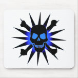 Skull and Crossbones with Starburst Mouse Pad