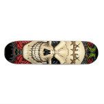 Skull and Roses with Crown Of Thorns by Al Rio Skate Board Deck