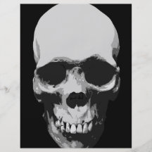 Skull Black & White Pop Art Flyer