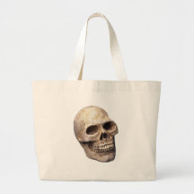 Skull bone tote bags