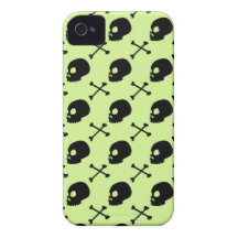 Skull & Bones - Faded Pastel Green Case-Mate iPhone 4 Cases