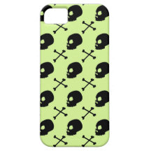 Skull & Bones - Faded Pastel Green iPhone 5 Covers
