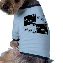 Skull Chequered 4 dog Pet Tee Shirt