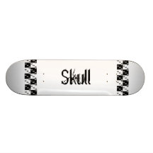 Skull Chequered Skateboard