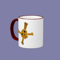 Skull Cross brown mugs