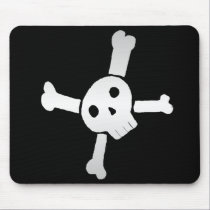 Skull Cross white mousepads