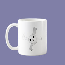 Skull Cross white mugs
