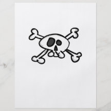 skull - crossed bones custom flyer