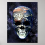 Skull Earth Poster
