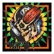Skull Halloween Party Invitation